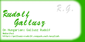 rudolf gallusz business card